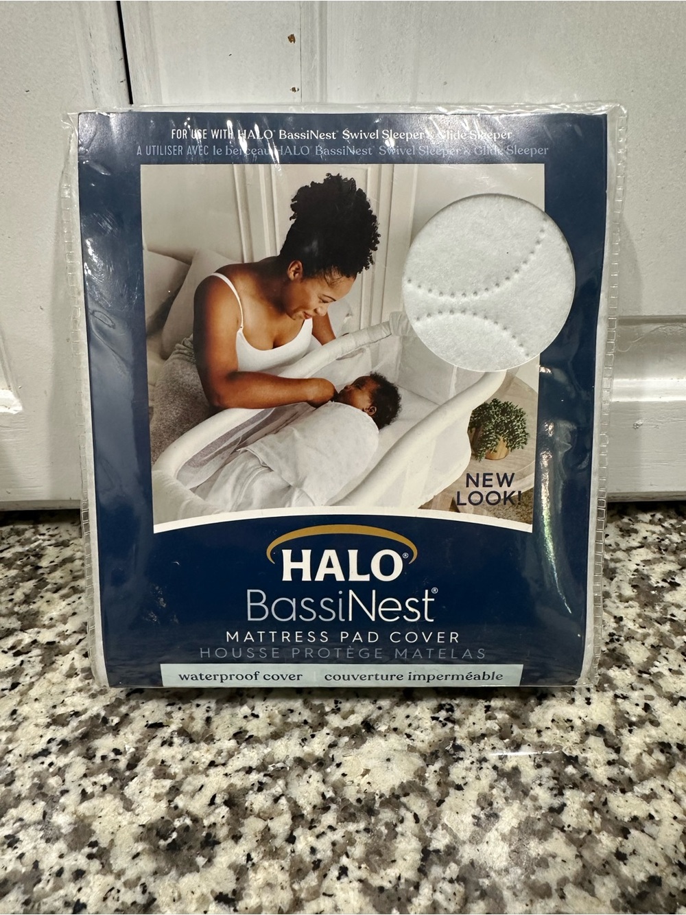 Halo BassiNest White Waterproof Mattress Pad Cover